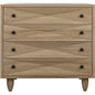 Diamond Four Drawers Walnut Chest