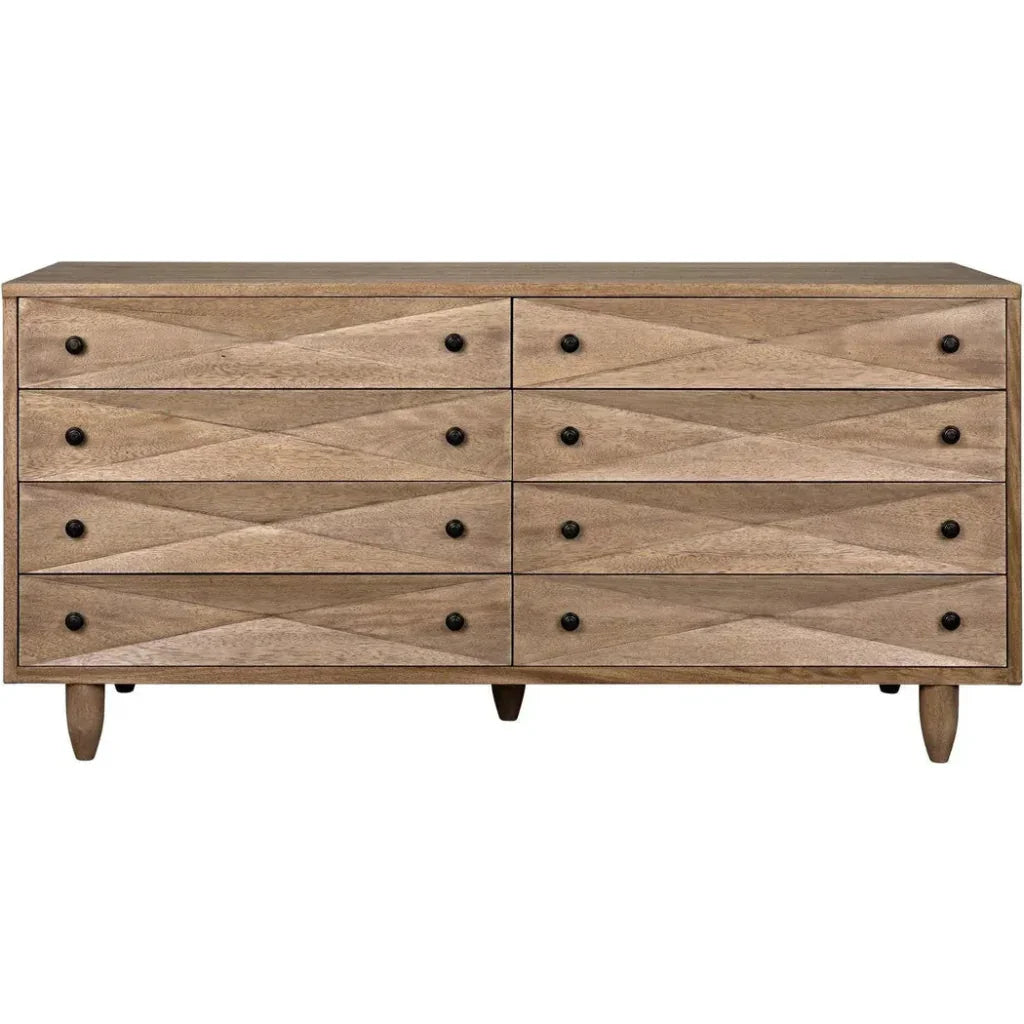 Diamond Solid Wood Dresser-Dressers-Noir-LOOMLAN