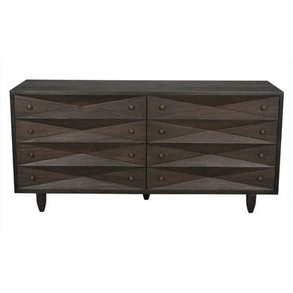 Diamond Solid Wood Dresser-Dressers-Noir-LOOMLAN