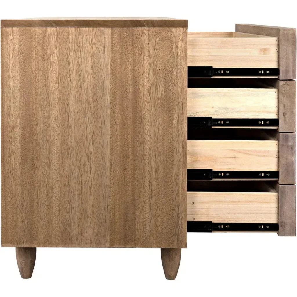 Diamond Solid Wood Dresser-Dressers-Noir-LOOMLAN