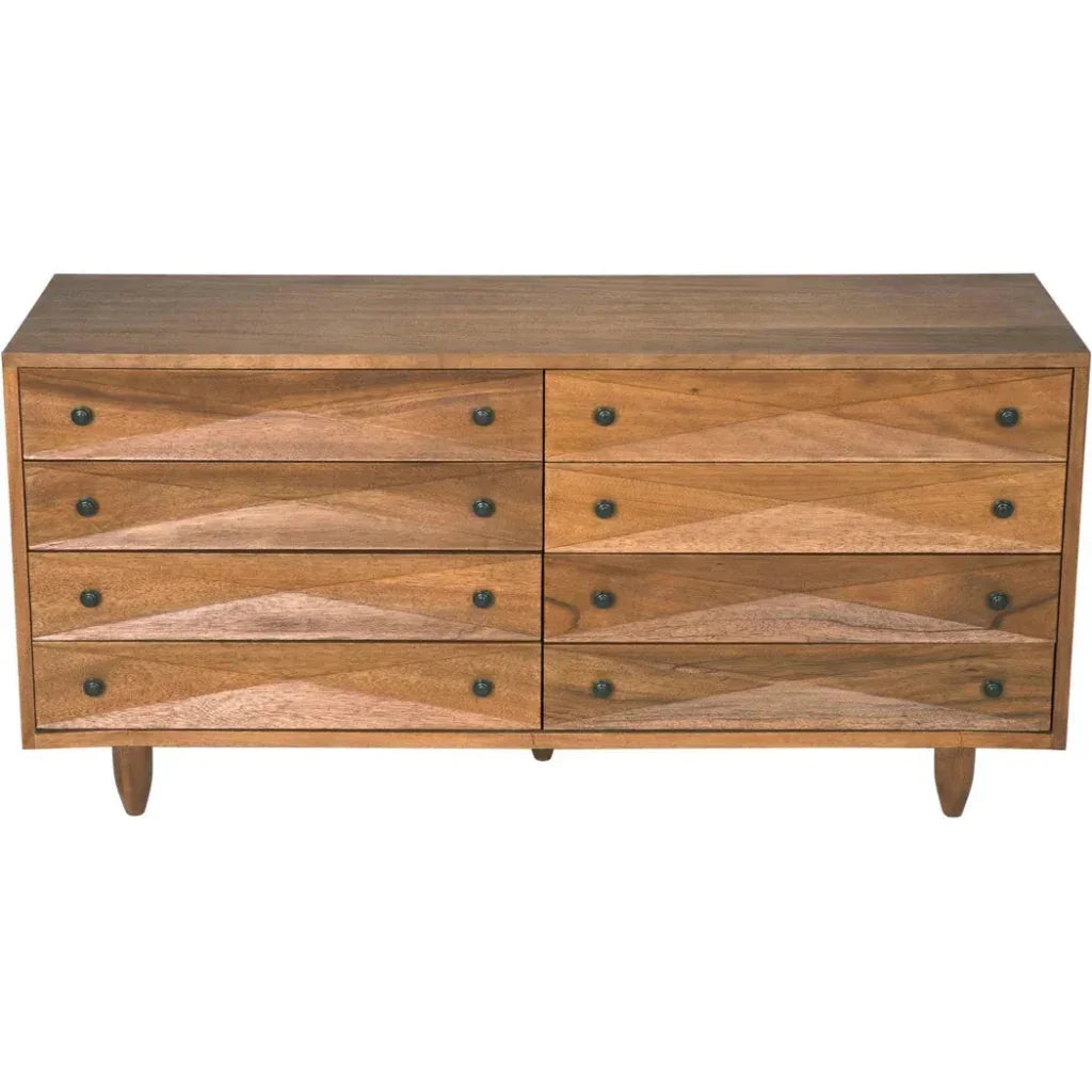 Diamond Solid Wood Dresser-Dressers-Noir-LOOMLAN
