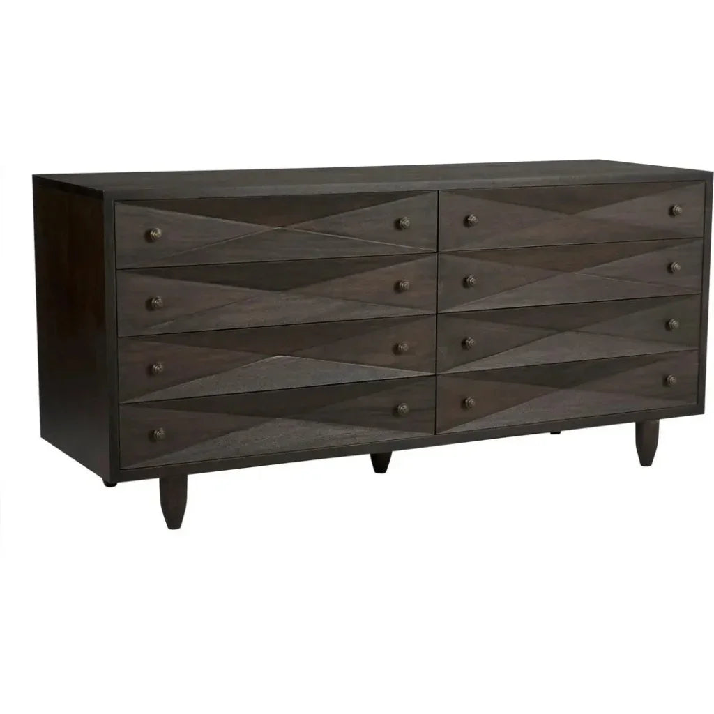 Diamond Solid Wood Dresser-Dressers-Noir-Black-LOOMLAN