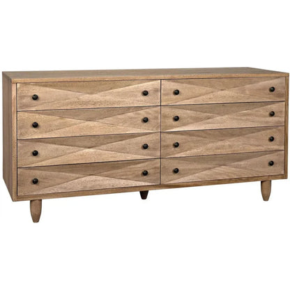 Diamond Solid Wood Dresser-Dressers-Noir-Brown-LOOMLAN