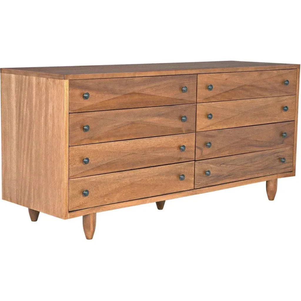 Diamond Solid Wood Dresser-Dressers-Noir-Natural-LOOMLAN