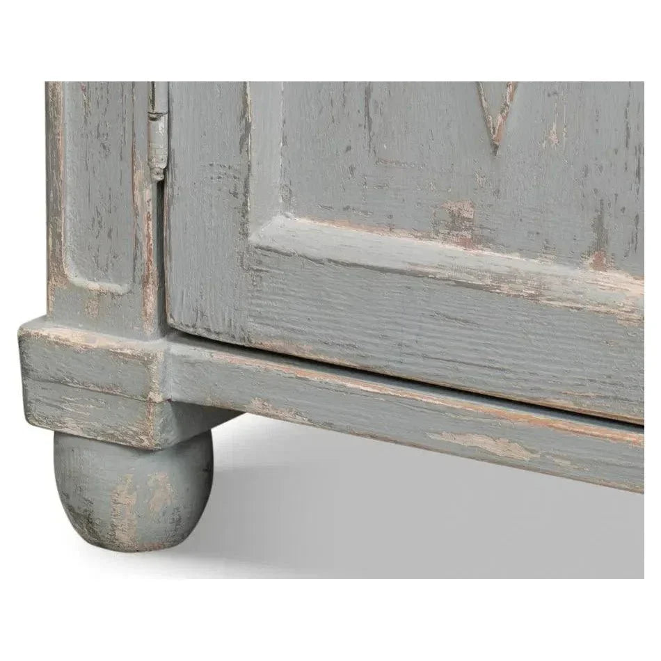 Diamond Wall Sideboard Blue Grey Drawers - LOOMLAN - Sarreid - Sideboards