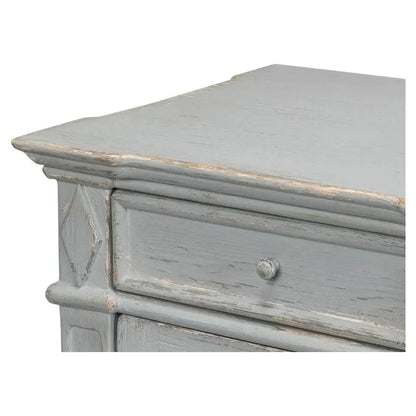 Diamond Wall Sideboard Blue Grey Drawers - LOOMLAN - Sarreid - Sideboards