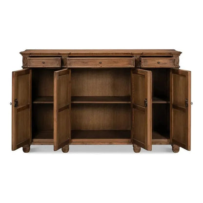 Diamond Wall Sideboard Brown With Drawers - LOOMLAN - Sarreid - Sideboards