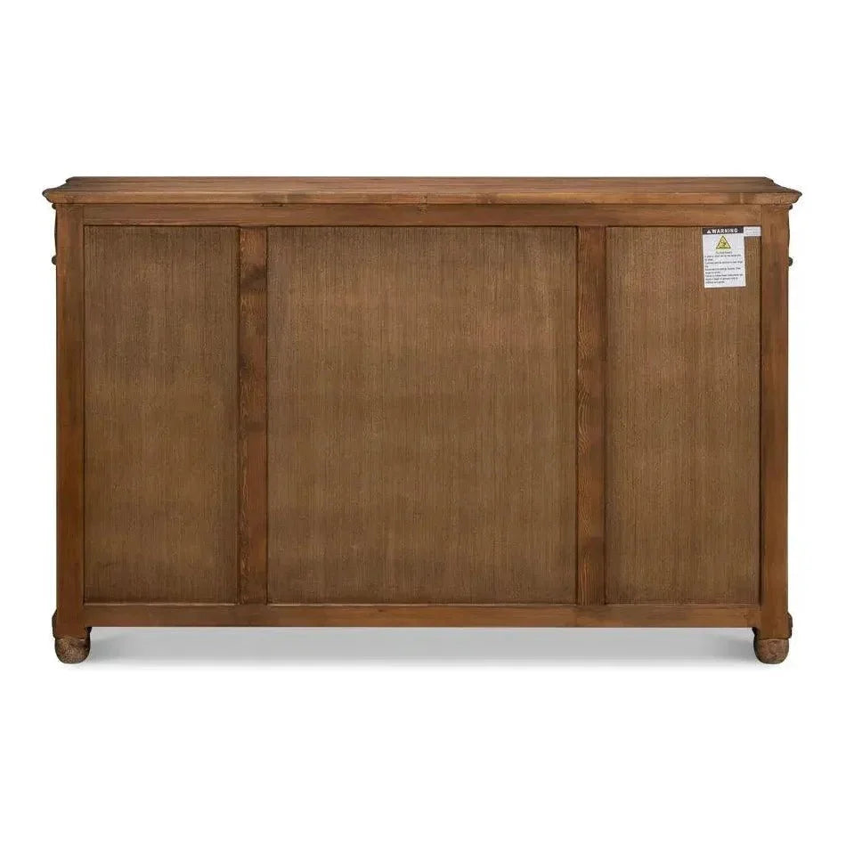 Diamond Wall Sideboard Brown With Drawers - LOOMLAN - Sarreid - Sideboards