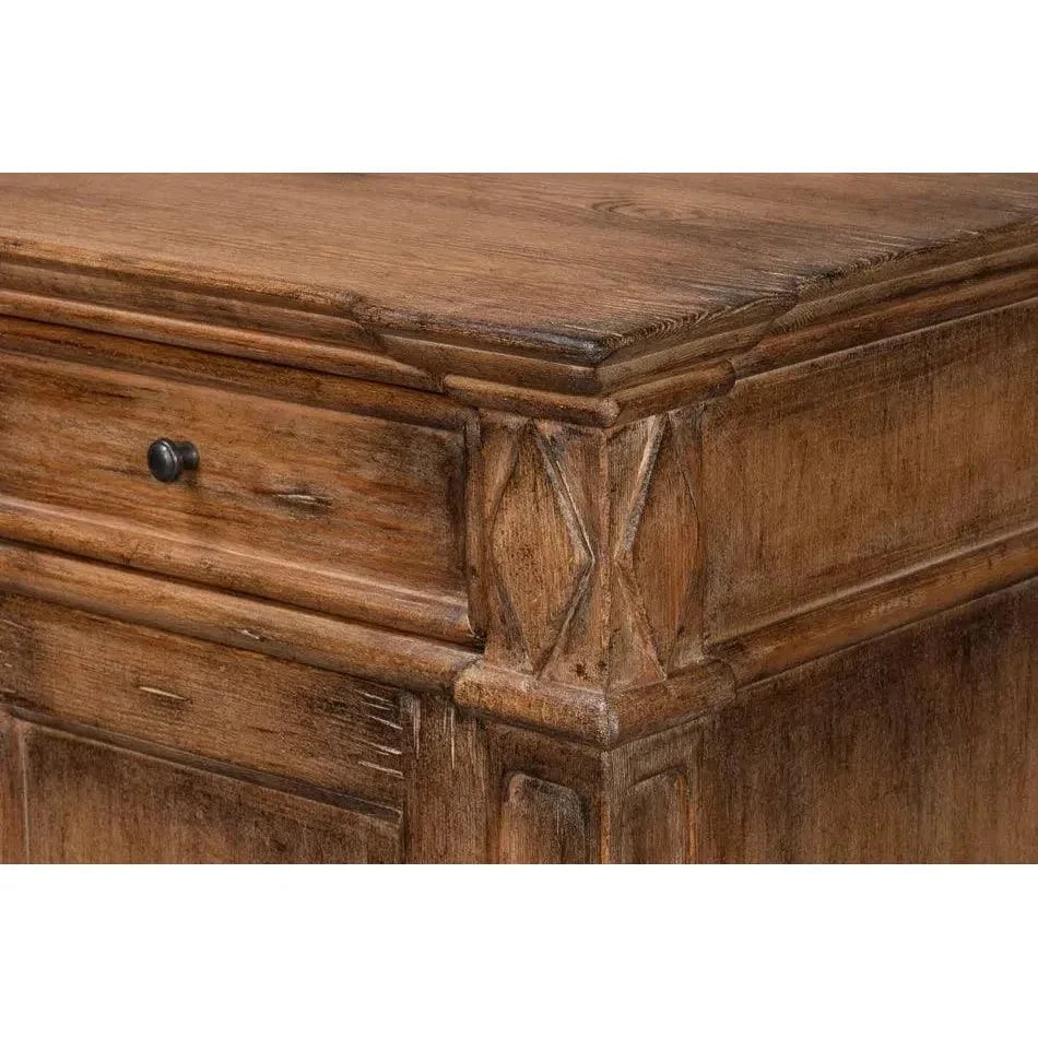 Diamond Wall Sideboard Brown With Drawers - LOOMLAN - Sarreid - Sideboards