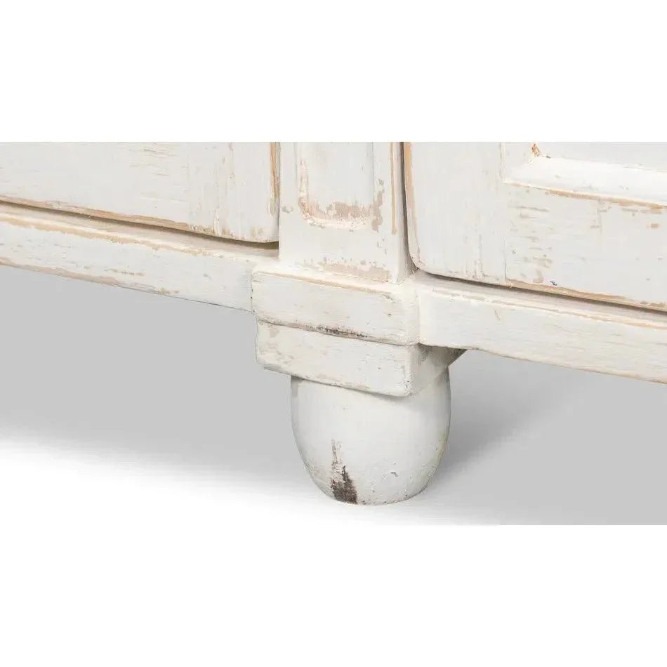 Diamond Wall Sideboard Whitewash Drawers - LOOMLAN - Sarreid - Sideboards