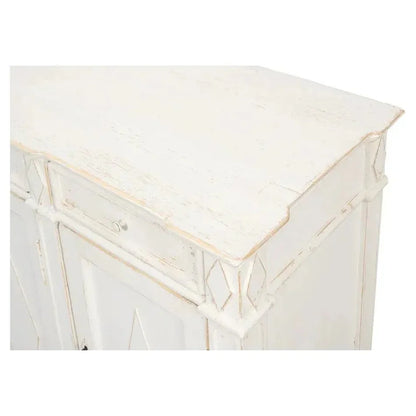 Diamond Wall Sideboard Whitewash Drawers - LOOMLAN - Sarreid - Sideboards