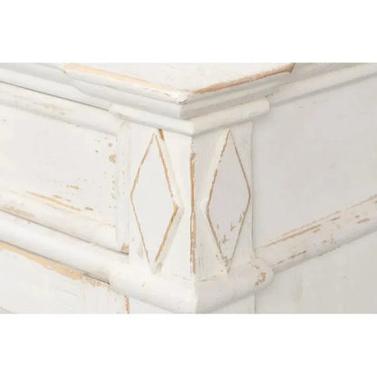 Diamond Wall Sideboard Whitewash Drawers - LOOMLAN - Sarreid - Sideboards