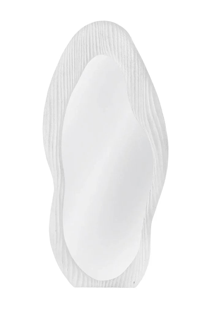 Dianne Distressed White Finish Wall Mirror - LOOMLAN - Bassett Mirror - Wall Mirrors