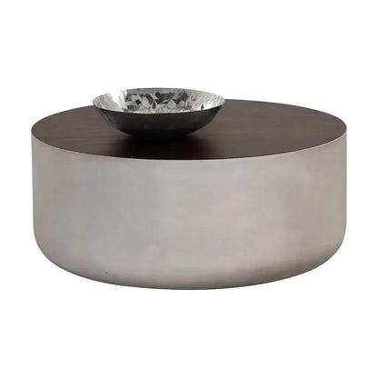 Diaz Outdoor Round Coffee Table-Outdoor Coffee Tables-SUNPAN-LOOMLAN