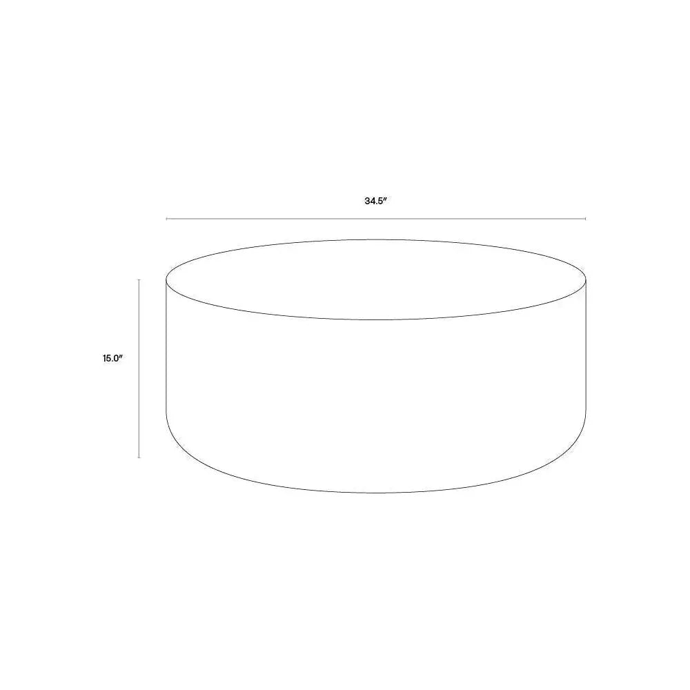 Diaz Outdoor Round Coffee Table-Outdoor Coffee Tables-SUNPAN-LOOMLAN