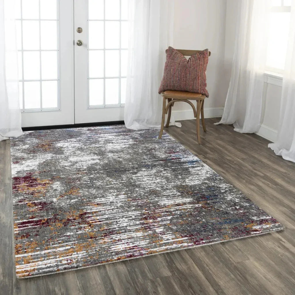 Diba Abstract Gray Large Area Rugs For Living Room - LOOMLAN - LOOMLAN - Area Rugs