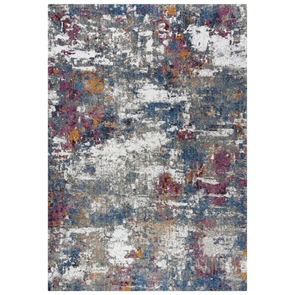 Dick Abstract Blue Large Area Rugs For Living Room - LOOMLAN - LOOMLAN - Area Rugs