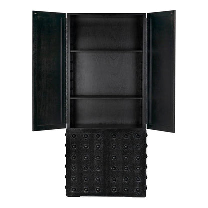 Didier Wooden Black Hutch - LOOMLAN - Noir - Etageres