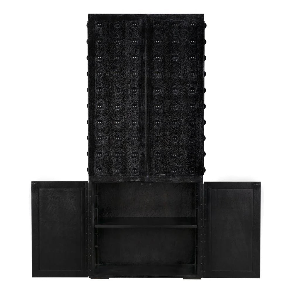 Didier Wooden Black Hutch - LOOMLAN - Noir - Etageres