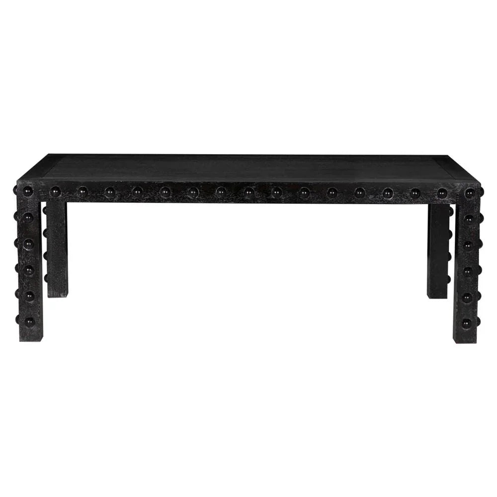 Didier Wooden Black Rectangular Dining Table-Dining Tables-Noir-LOOMLAN