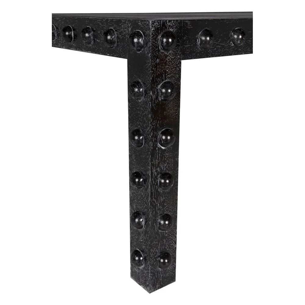 Didier Wooden Black Rectangular Dining Table-Dining Tables-Noir-LOOMLAN