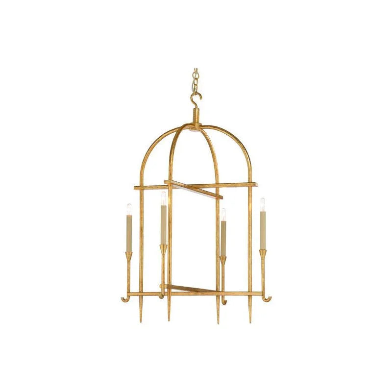 Diego Modern Gold Finish Lantern - LOOMLAN - Wildwood - Lanterns