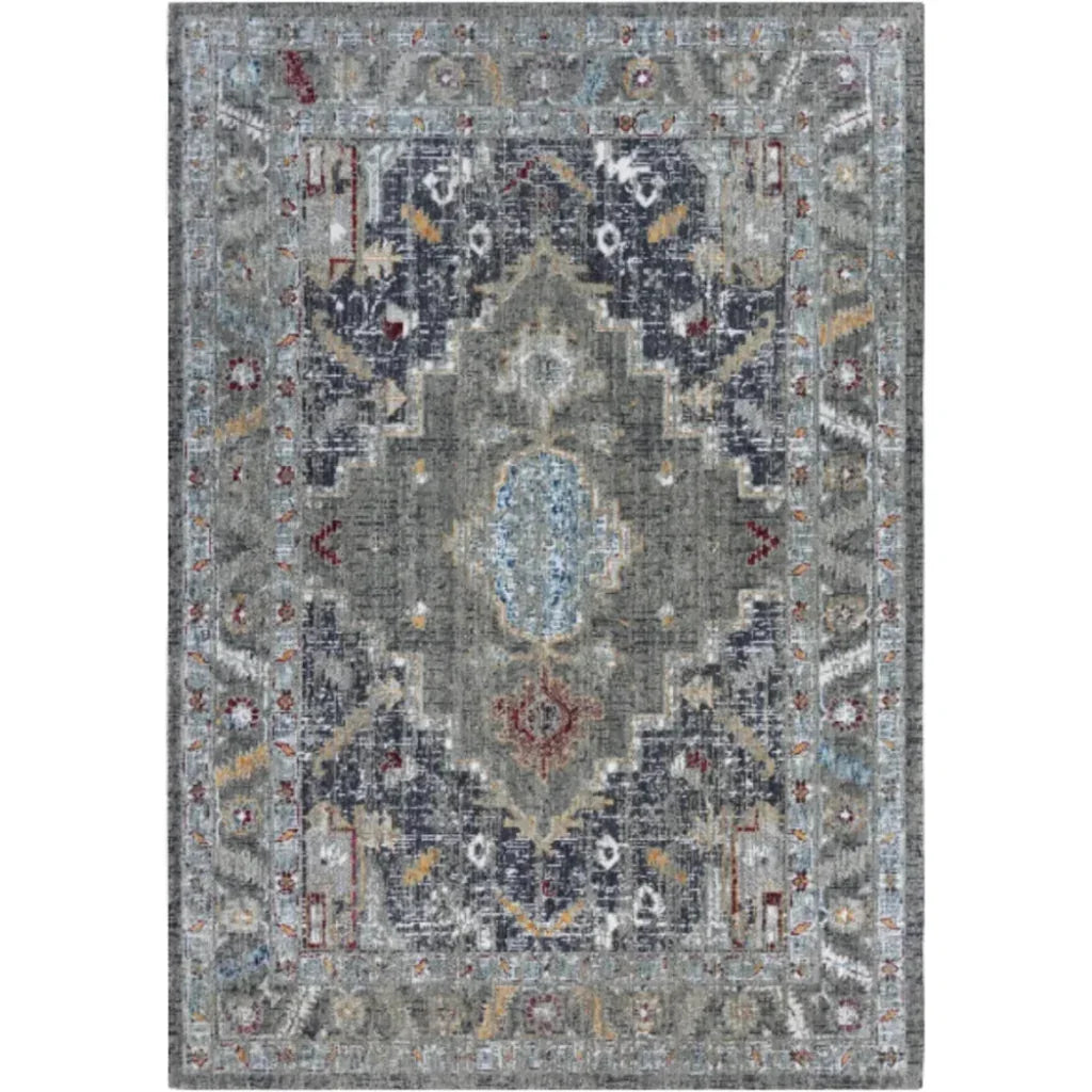 Diff Medallion Gray Large Area Rugs For Living Room - LOOMLAN - LOOMLAN - Area Rugs