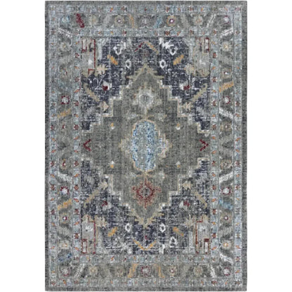Diff Medallion Gray Large Area Rugs For Living Room - LOOMLAN - LOOMLAN - Area Rugs
