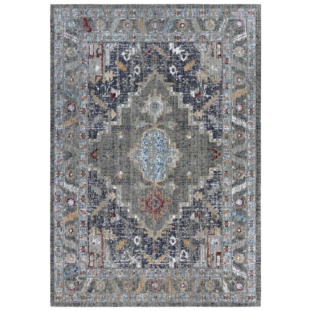 Diff Medallion Gray Large Area Rugs For Living Room - LOOMLAN - LOOMLAN - Area Rugs