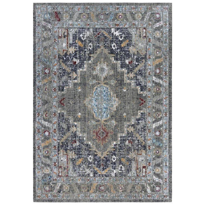 Diff Medallion Gray Large Area Rugs For Living Room - LOOMLAN - LOOMLAN - Area Rugs