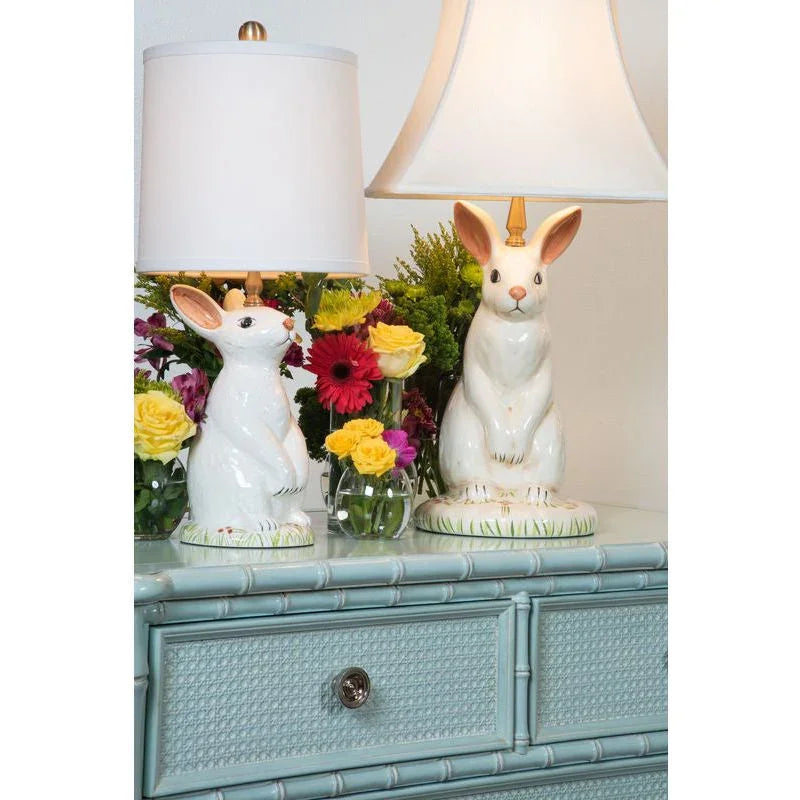 Dignified Rabbit Design Porcelain Table Lamp - LOOMLAN - Wildwood - Table Lamps