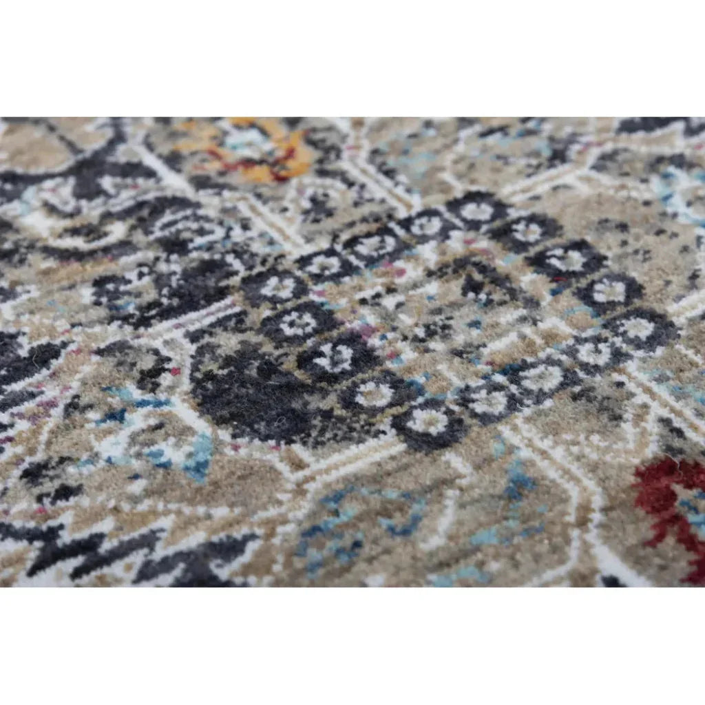 Dika Medallion Charcoal Large Area Rugs For Living Room - LOOMLAN - LOOMLAN - Area Rugs
