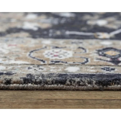 Dika Medallion Charcoal Large Area Rugs For Living Room - LOOMLAN - LOOMLAN - Area Rugs