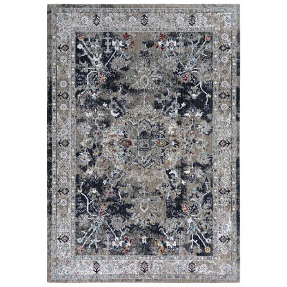 Dika Medallion Charcoal Large Area Rugs For Living Room - LOOMLAN - LOOMLAN - Area Rugs