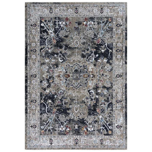 Dika Medallion Charcoal Large Area Rugs For Living Room - LOOMLAN - LOOMLAN - Area Rugs