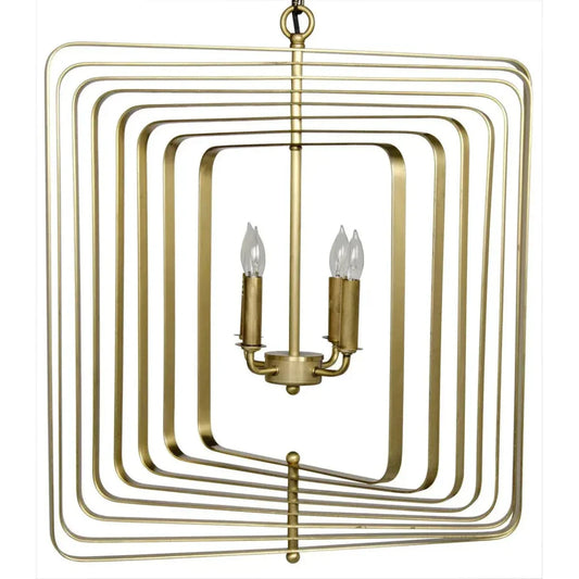 Dimaclema Metal Small Chandelier With Brass - LOOMLAN - Noir - Chandeliers