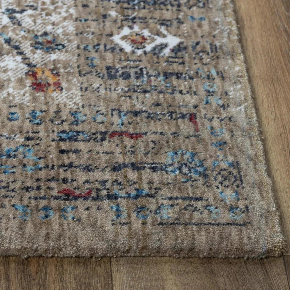 Dimm Medallion Beige Large Area Rugs For Living Room - LOOMLAN - LOOMLAN - Area Rugs