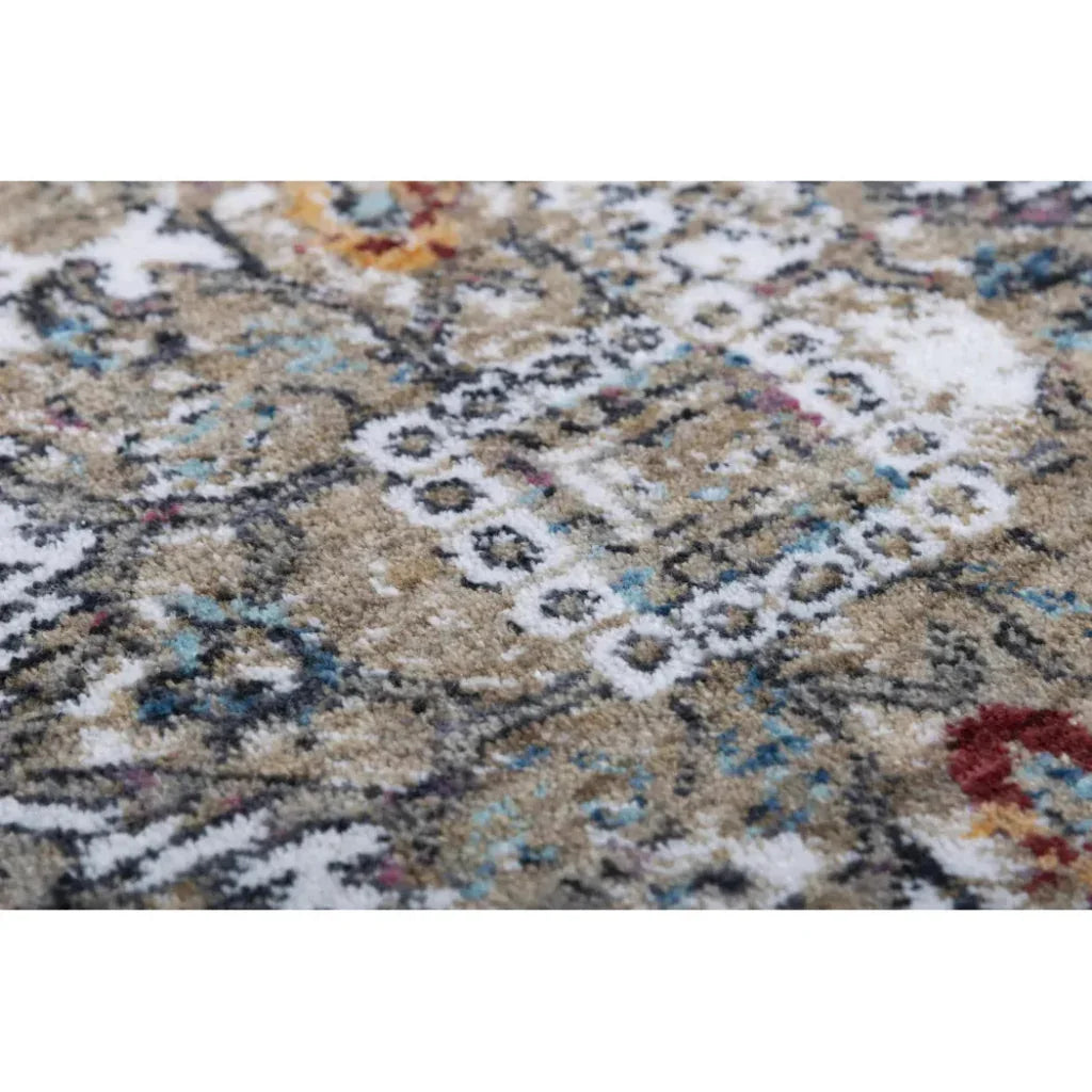 Dimm Medallion Beige Large Area Rugs For Living Room - LOOMLAN - LOOMLAN - Area Rugs