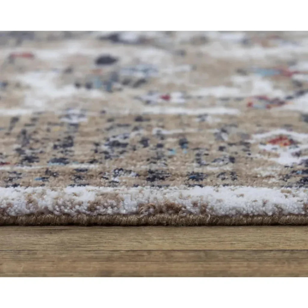 Dimm Medallion Beige Large Area Rugs For Living Room - LOOMLAN - LOOMLAN - Area Rugs