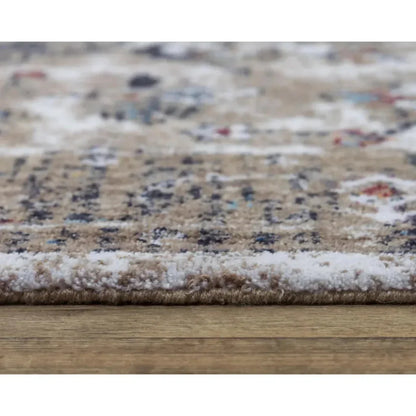 Dimm Medallion Beige Large Area Rugs For Living Room - LOOMLAN - LOOMLAN - Area Rugs