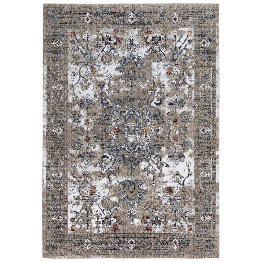 Dimm Medallion Beige Large Area Rugs For Living Room - LOOMLAN - LOOMLAN - Area Rugs