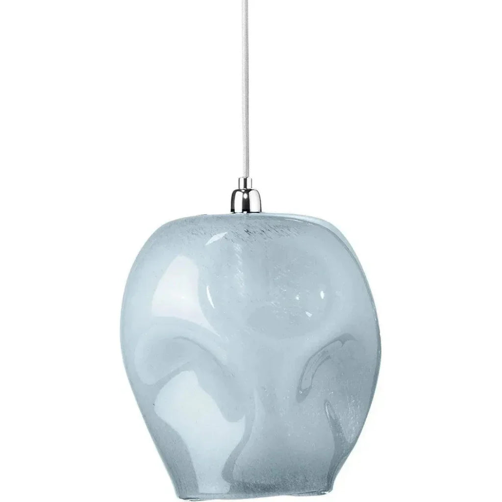 Dimpled Cornflower Glass Pendant