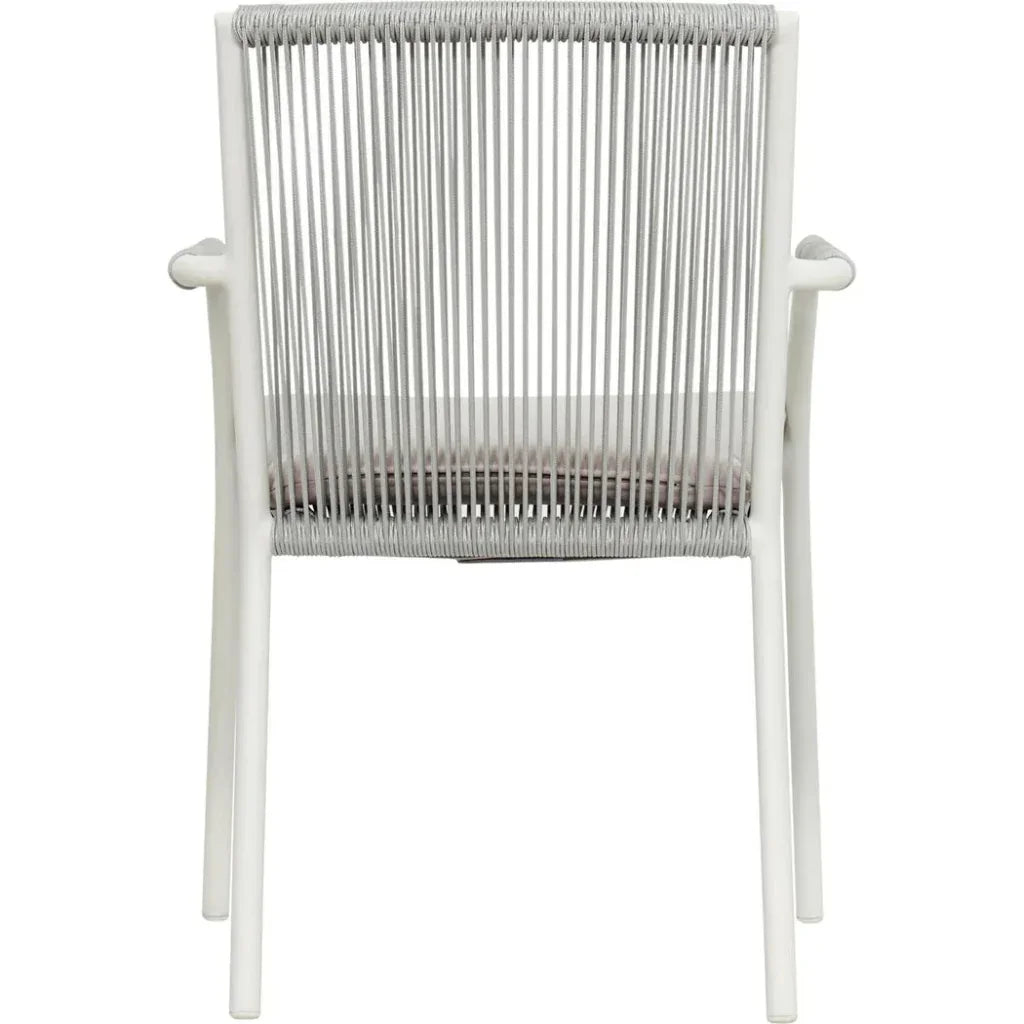 Dining Arm Chair Set of Two - White Outdoor-Outdoor Dining Chairs-Seasonal Living-LOOMLAN