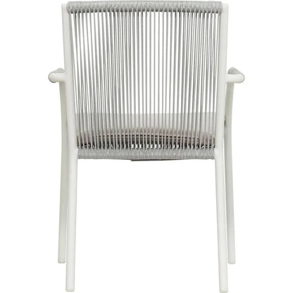 Dining Arm Chair Set of Two - White Outdoor-Outdoor Dining Chairs-Seasonal Living-LOOMLAN