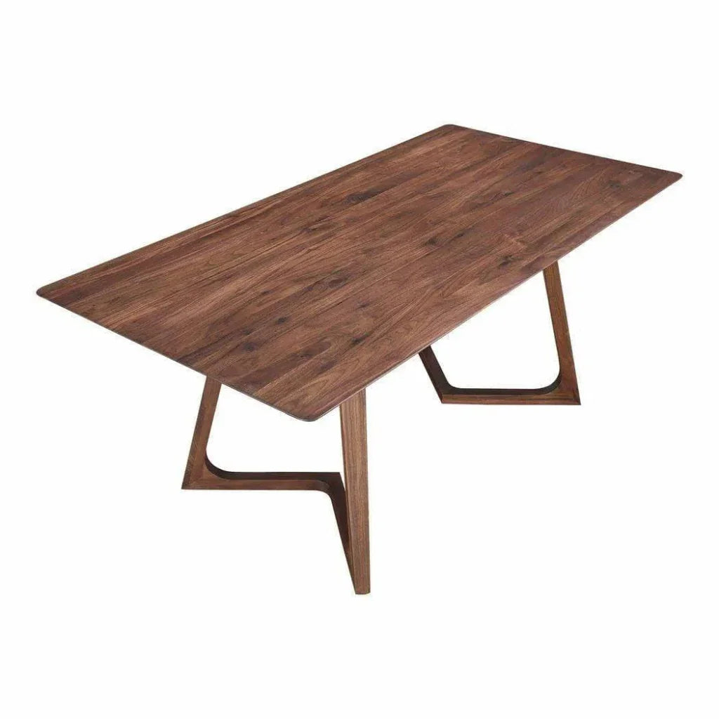 Dining Table Rectangular Brown Mid-Century-Dining Tables-Moe's Home-LOOMLAN