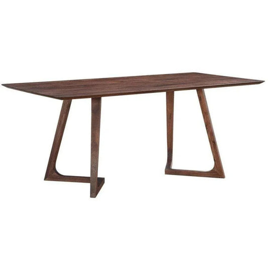 Dining Table Rectangular Brown Mid-Century-Dining Tables-Moe's Home-LOOMLAN