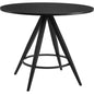 Dinos Wood & Steel Black Round Dining Table-Dining Tables-Zuo Modern-LOOMLAN