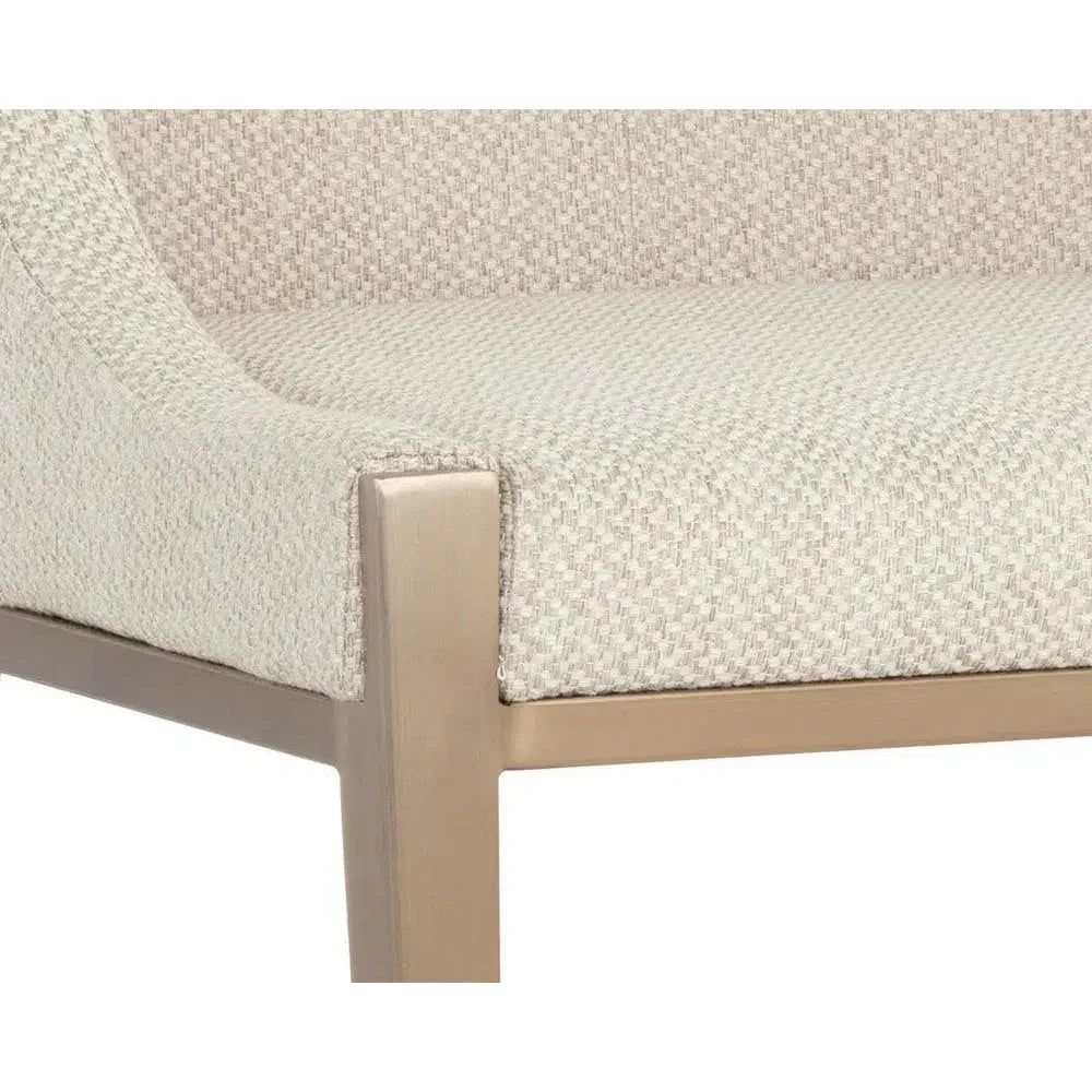 Dionne Fabric Armless Dining Chair - LOOMLAN - SUNPAN - Dining Chairs