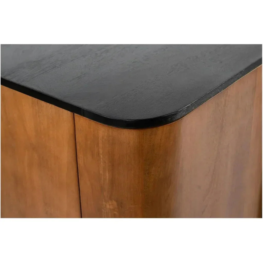 Dionne Wood and Metal Brown 4 Door Sideboard - LOOMLAN - Moe's Home - Sideboards