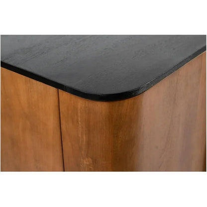 Dionne Wood and Metal Brown 4 Door Sideboard - LOOMLAN - Moe's Home - Sideboards